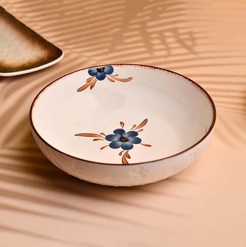 Bowl with Blue flower print
