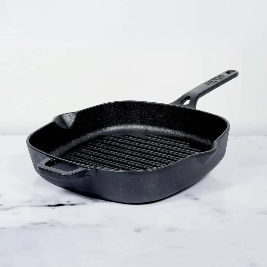 MEYER Pre-Seasoned Cast Iron Grill Pan 25 cm Black     