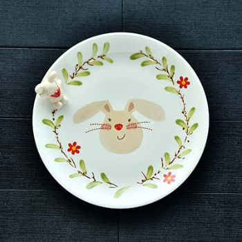 Cartoon plate with Rabbit