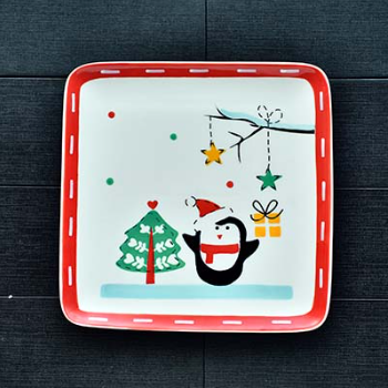 Cartoon square plate