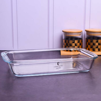 Rectangle dish Glass 1600 ML