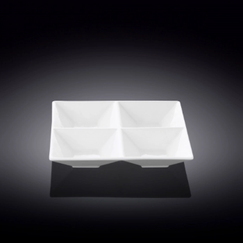 WILMAX Square dish Divided White 15 CM