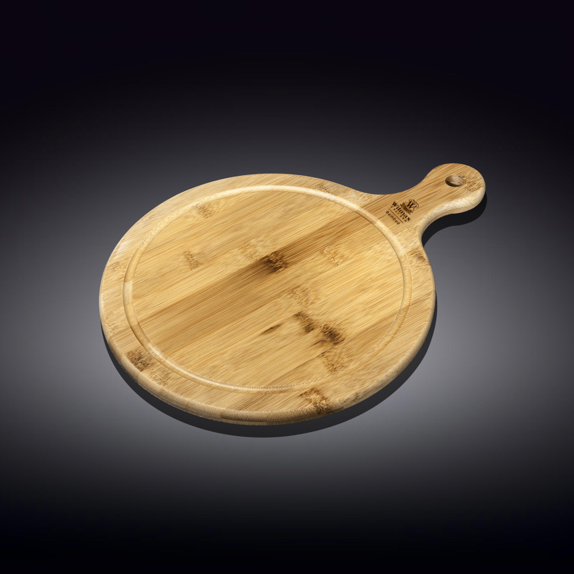 WILMAX Bamboo serving board with handle 14.5 X 10 CM