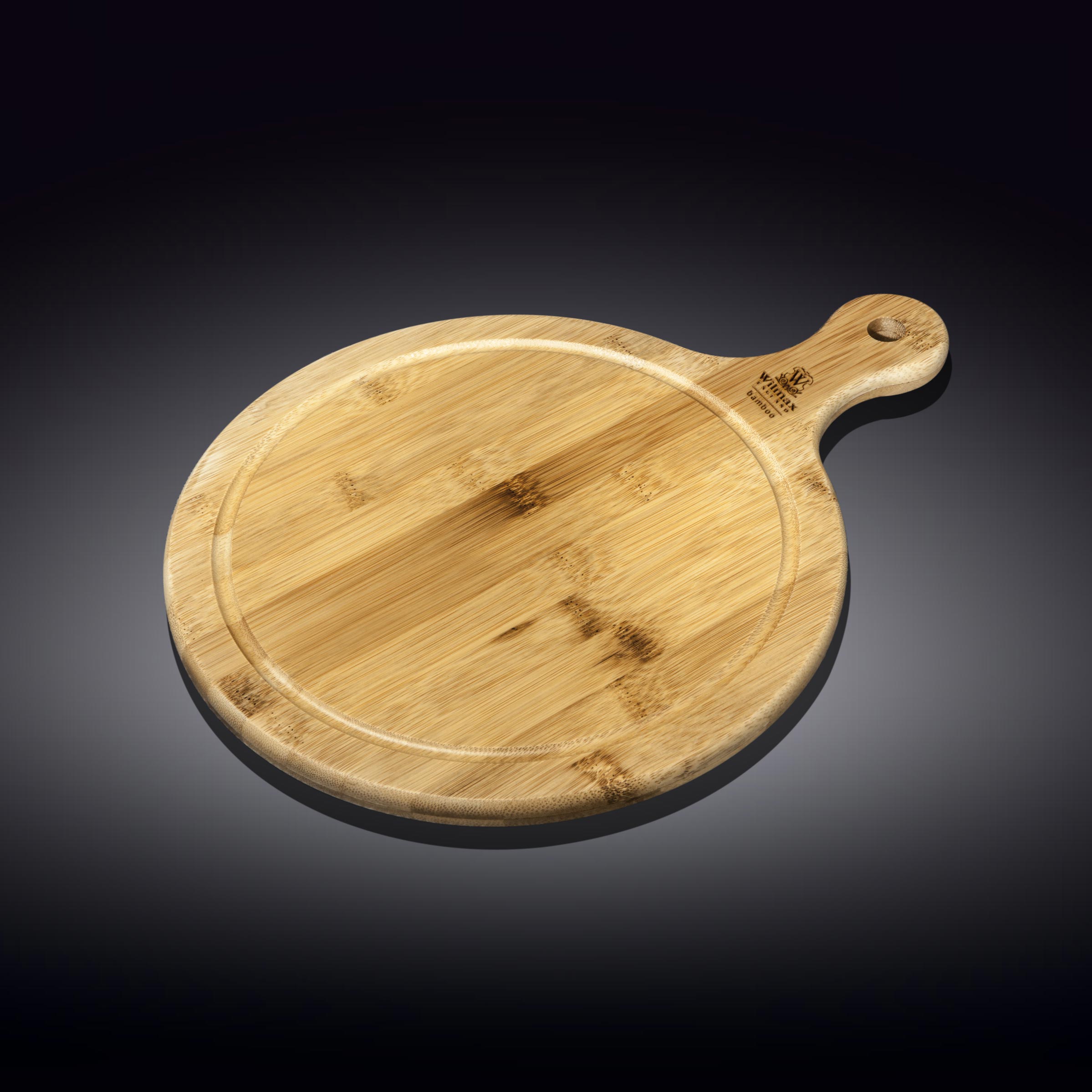 WILMAX Bamboo serving board with handle 21.5 X 15 CM