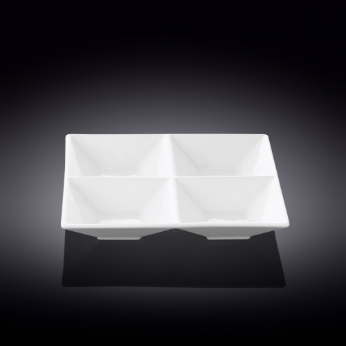 WILMAX Divided Square dish White 20 CM