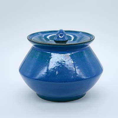 AART Handmade Terracotta Storage jar Dark Blue