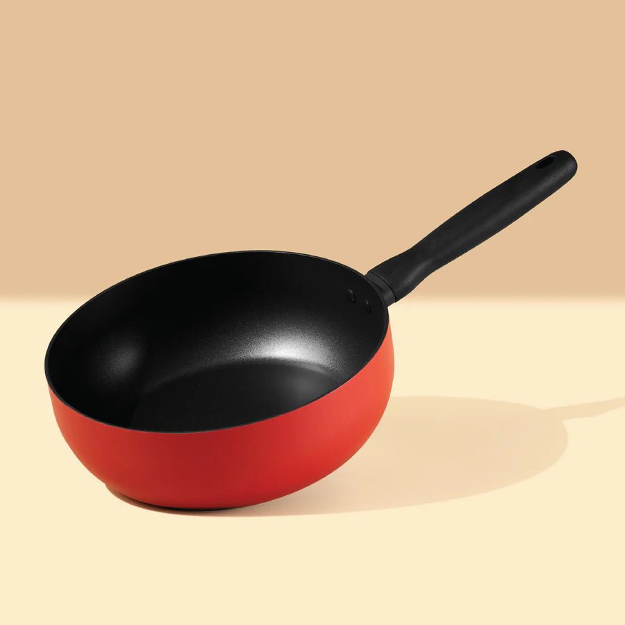 MEYER Bauhaus Nonstick Open Saucier 24 cm Red        