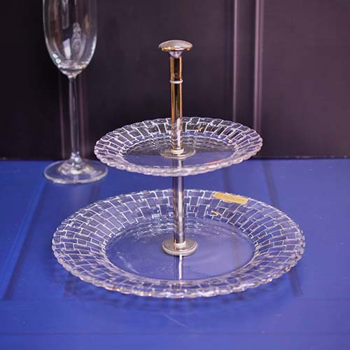 Cake stand double layer Crystal