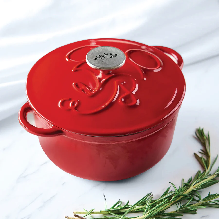 MEYER Disney Bon Voyage Enameled Cast Iron Casserole with Lid 20cm 2.5L Red