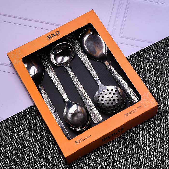 SOLO 5 Piece serving spoon set 