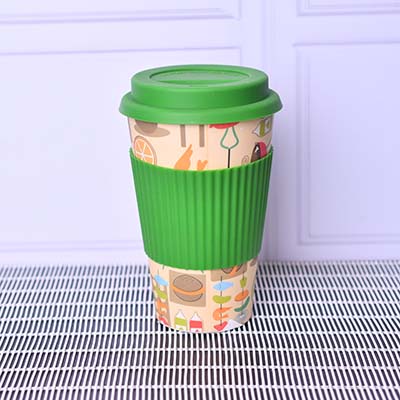 Bamboo fibre Eco Travel Mug 400 ML Green