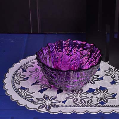 Fruit bowl glass Round viloet