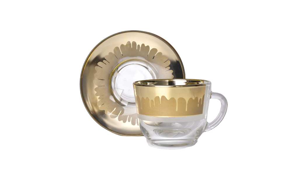 Cup and saucer Russian Gold