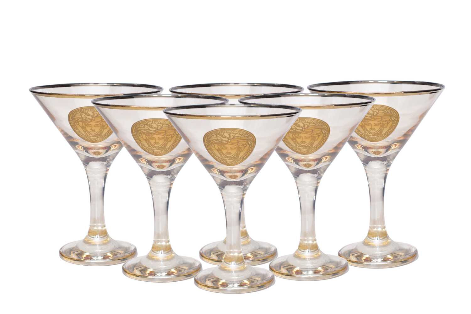 Martini glass Gold line