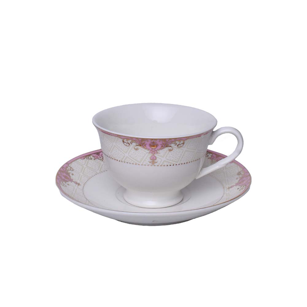 Cup and saucer Rose decal