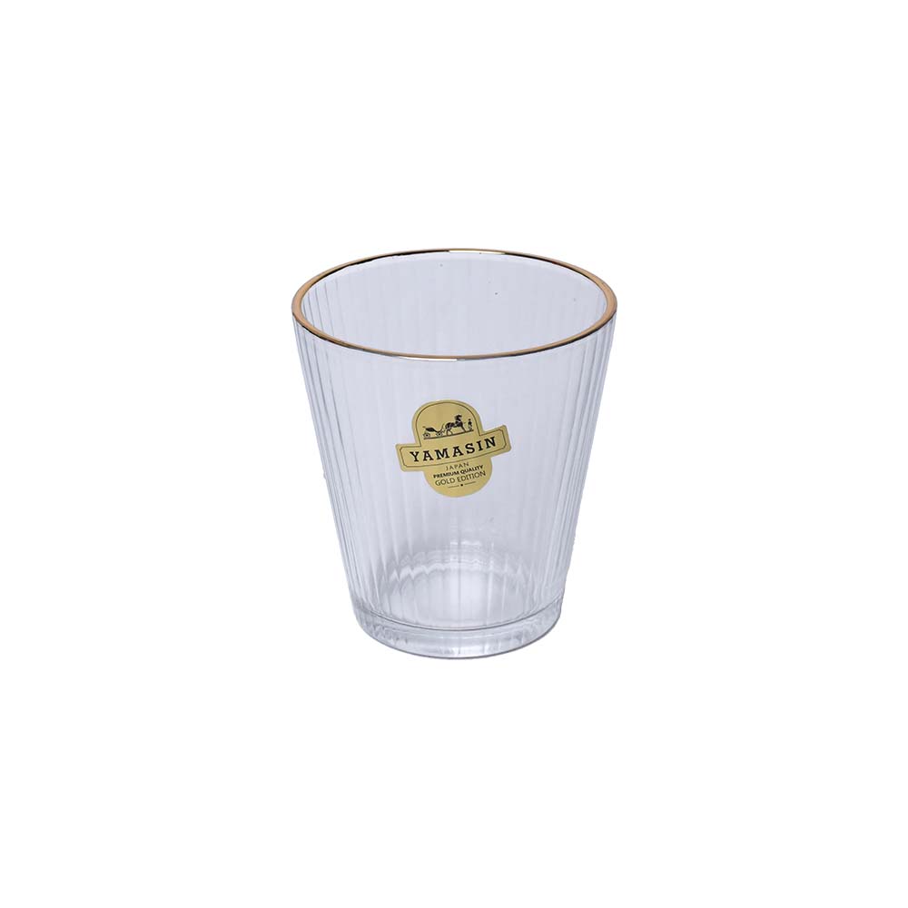 Water Glass Crystal gold line
