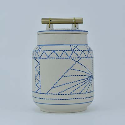 AART Handmade Terracotta Storage jar cream