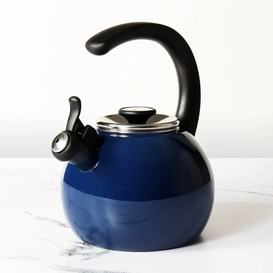 Circulon Enamel On Steel Whistling Tea Kettle 1.9 Liters, Navy