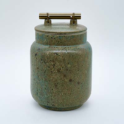 AART Handmade Terracotta Storage jar Stone color