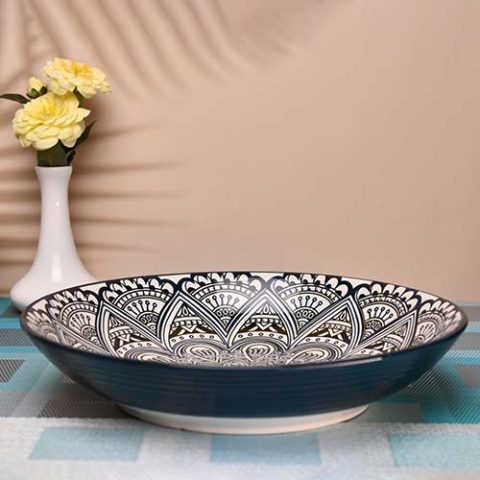 Bowl large with black print 30 CM