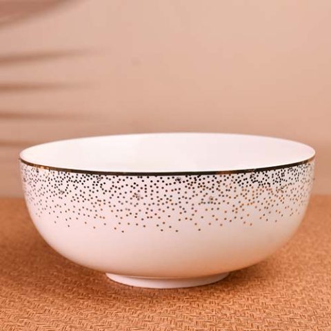 Bowl white with Golden decal