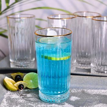 Water Glass with Gold line 290 ML