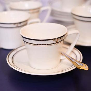 Cup and Saucer white decal YCS2637
