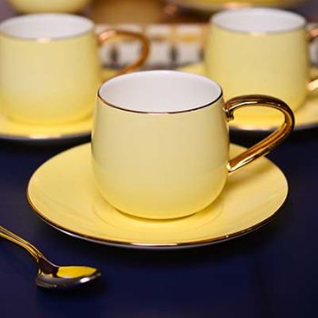 Cup and saucer Yellow