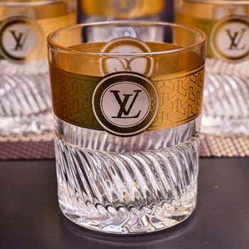 Whisky Glass Gold pattern 390 ML