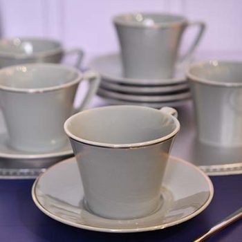 Cup and Saucer Grey YCS2633