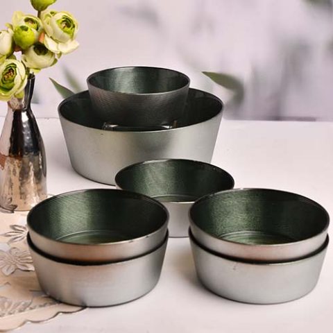 Bowl glass 7 PC set Blue