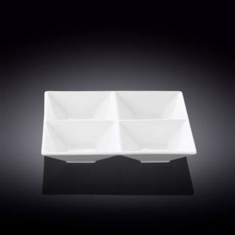 WILMAX Divided Square dish White 20 CM