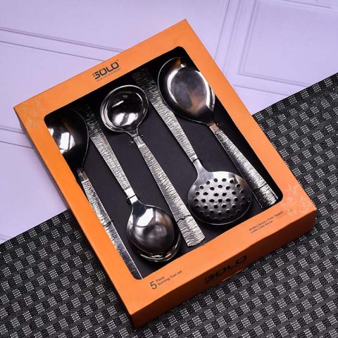 SOLO 5 Piece serving spoon set 