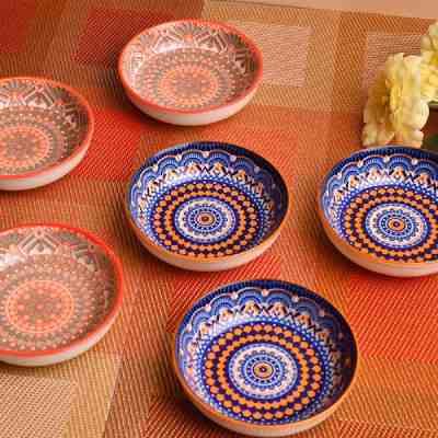 CERAMIC Designer bowls small set of 6 Round
