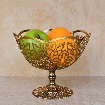 Fruit bowl full gold plated