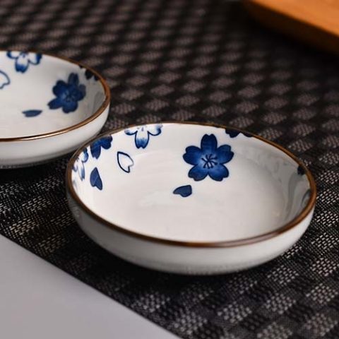 Serving dish Blue fllral print