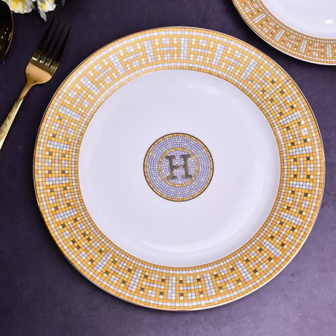 7 pc snack set Luxury Logo design yellow decal