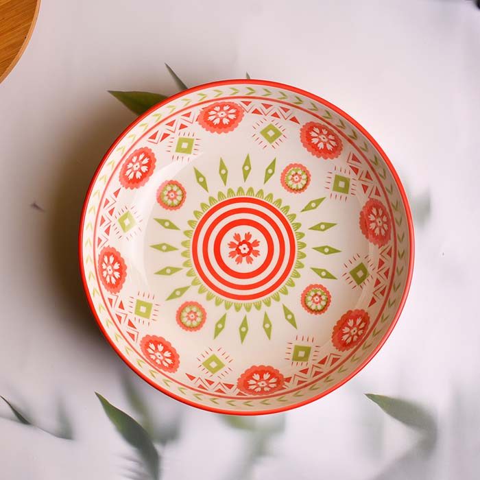 Bowl | large | light green print | 26 CM - photo 1