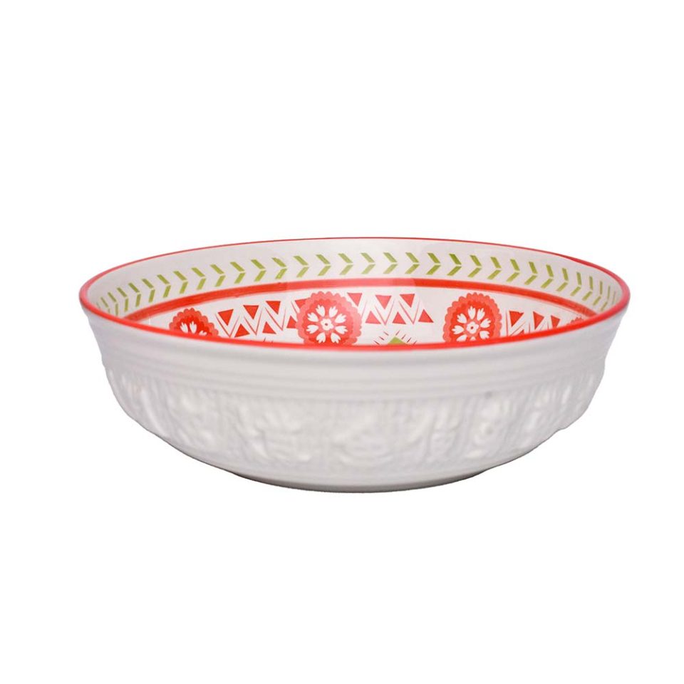 Bowl | large | light green print | 26 CM - photo 2