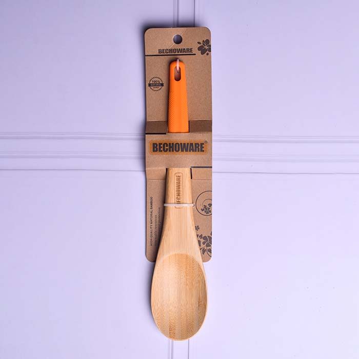 BECHOWARE Wooden salan spoon Silicon handle 13372-orange - photo 1