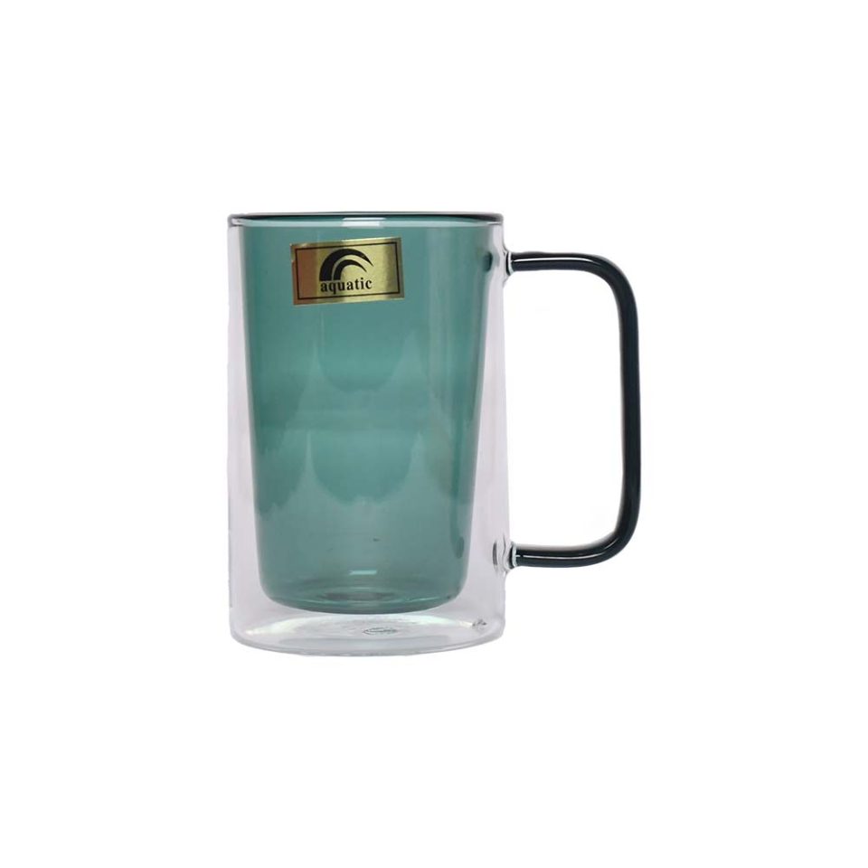 AQUATIC double wall coffee mug | set of 2 | Green - photo 4