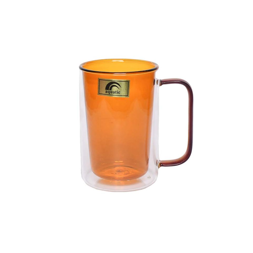 AQUATIC double wall coffee mug | set of 2 | Orange - photo 4