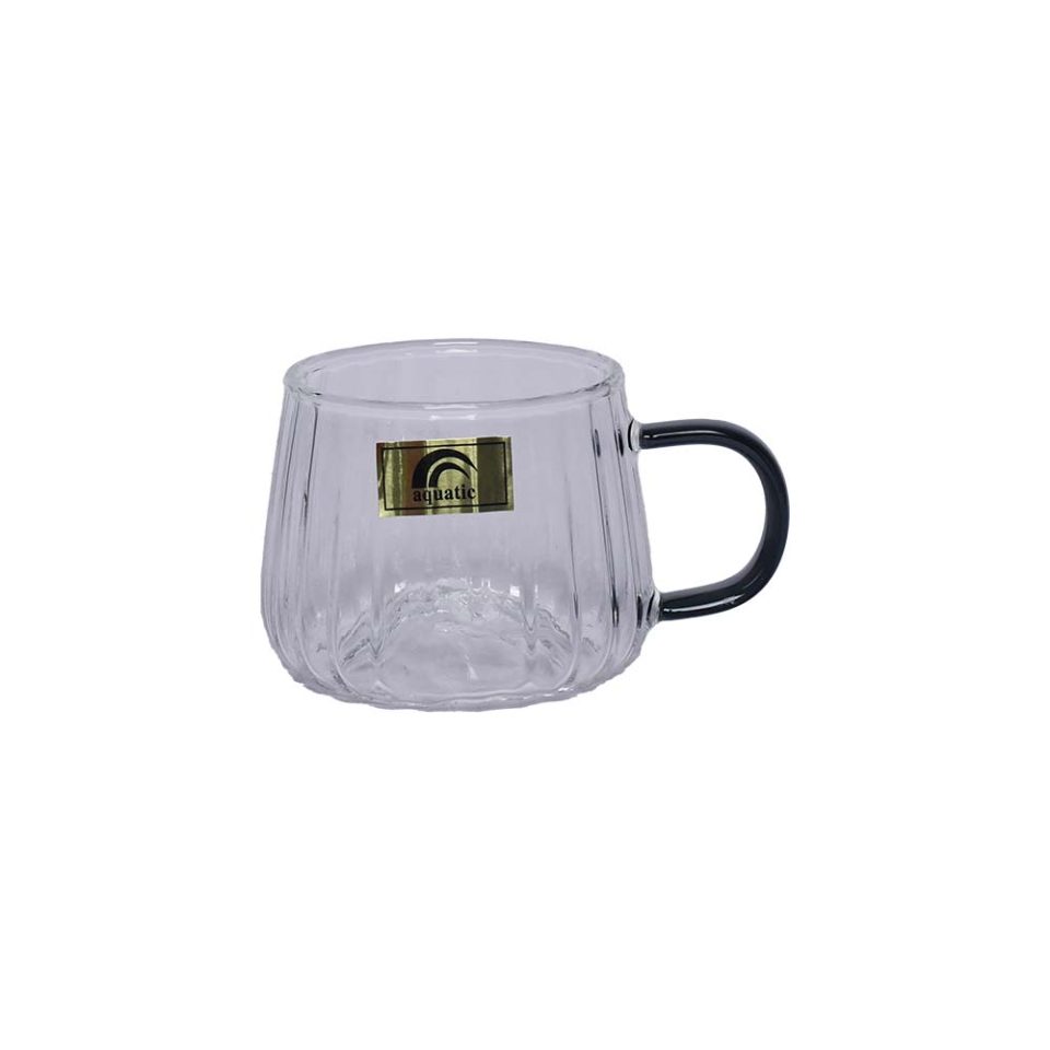 AQUATIC Tea cup | Black handle | Set of 2 - photo 3