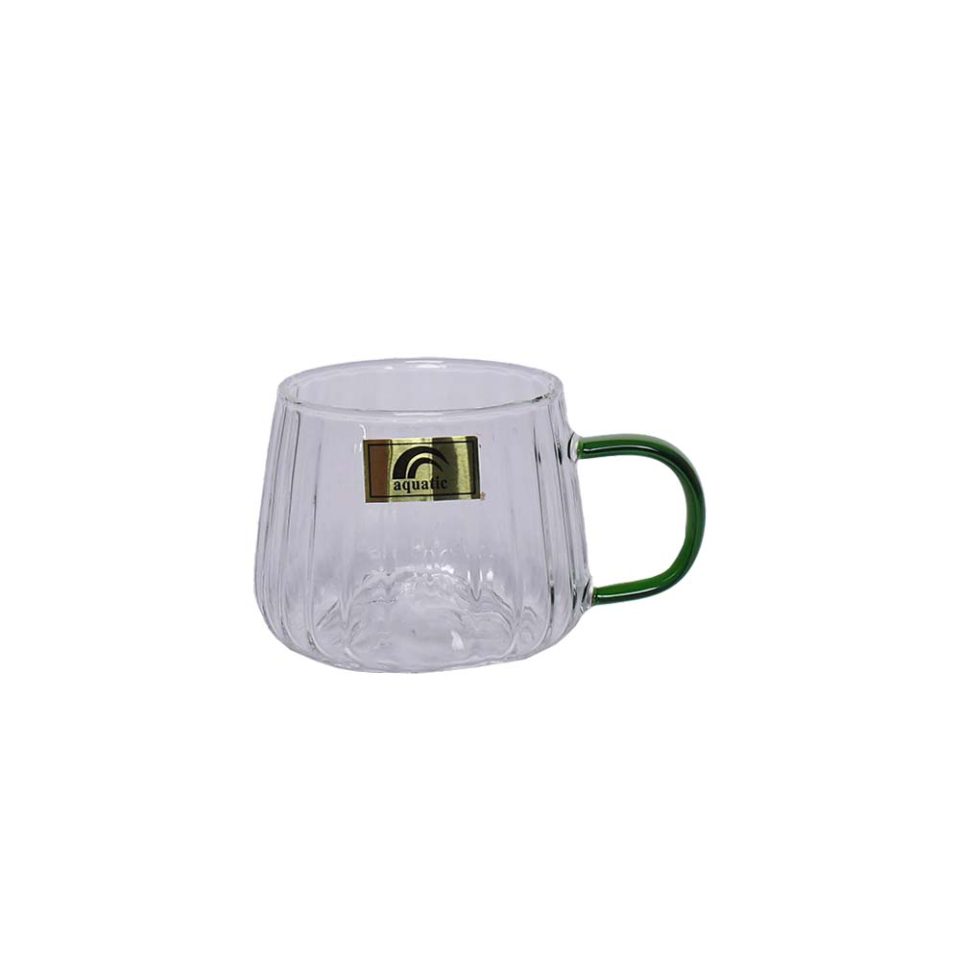 AQUATIC Tea cup | Green handle | Set of 2 - photo 3