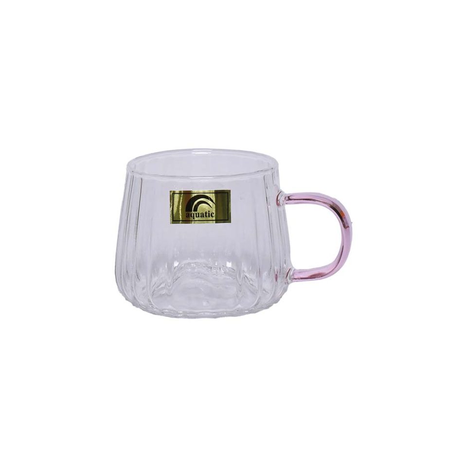 AQUATIC Tea cup | Pink handle | Set of 2 - photo 3