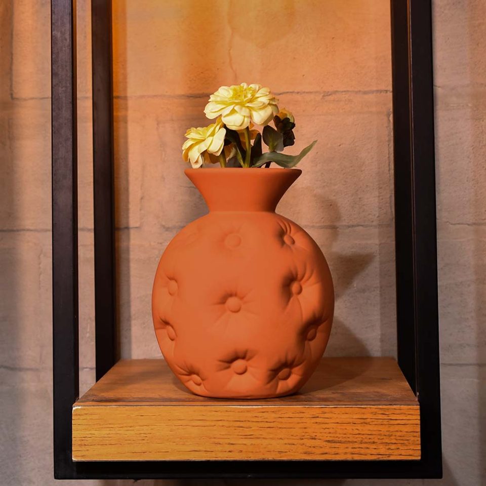 Flower vase ceramic Mud color pot design - photo 1