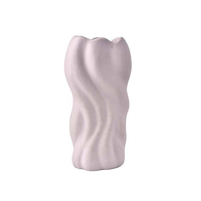 Flower vase ceramic Light Pink shade Swirl - photo 2