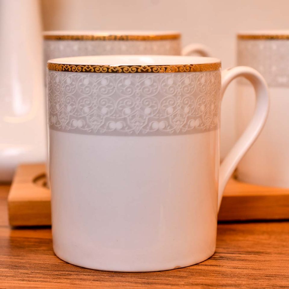 Vigneto Celestial Grey+White+Gold Coffee Mug Set | Includes 6 mu - photo 3