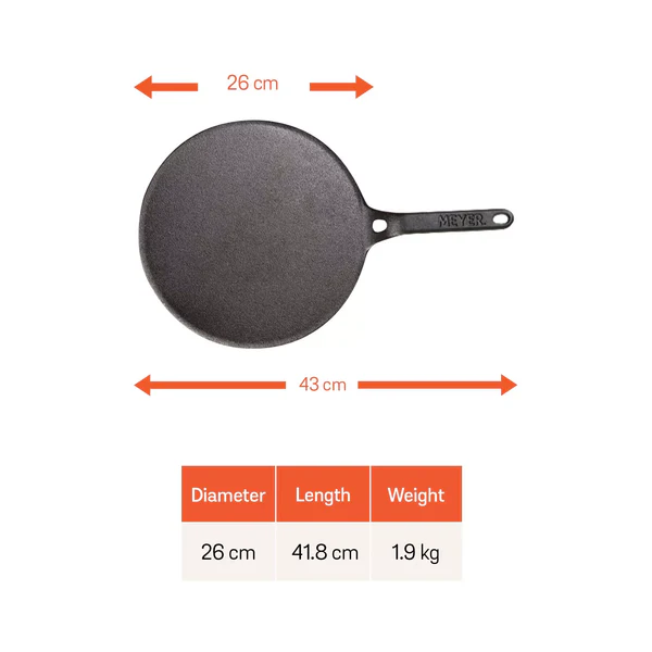 Meyer Cast iron Seasoned Curved Tawa 26 CM - photo 2