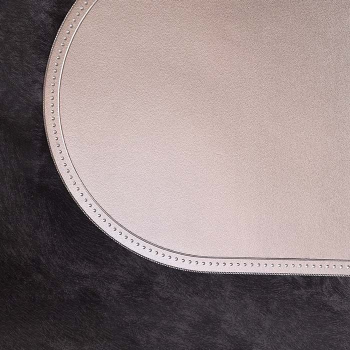 Designer Table mats PU Leather , Silver (set of 6) - photo 3